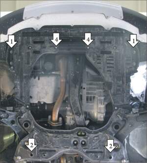 Защита MOTODOR двигателя, КПП Suzuki Sx4  2006-2013 Хэтчбек, Седан