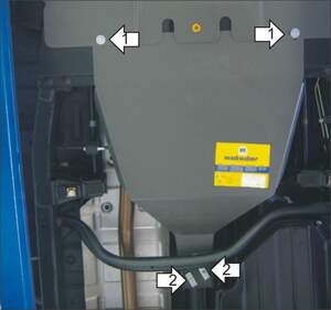 Защита MOTODOR разд.коробки Tagaz Road Partner 2008-2014 Внедорожник, Пикап