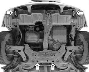 Усиленная защита картера двигателя, КПП (2 мм, сталь) для Toyota Allion седан 2001-2007 Усиленная защита картера двигателя, КПП (2 мм, сталь) для Toyota Allion седан 2001-2007