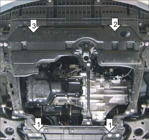 Защита MOTODOR двигателя, КПП Toyota Corolla  2006-2013 Седан