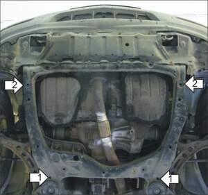 Защита MOTODOR двигателя, КПП Toyota Harrier  1998-2003 Вэн