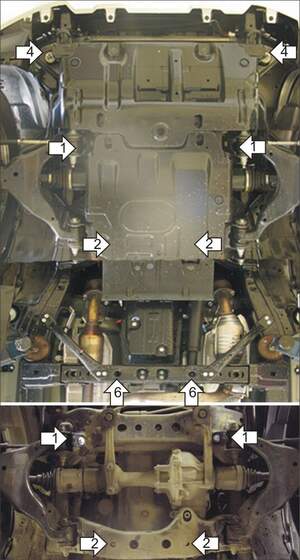 Защита MOTODOR двигателя, переднего дифференциала, КПП Toyota Land Cruiser Prado 120 2002-2009 Внедорожник Защита MOTODOR двигателя, переднего дифференциала, КПП Toyota Land Cruiser Prado 120 2002-2009 Внедорожник