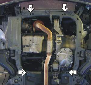 Защита MOTODOR двигателя, КПП Opel Corsa C  2000-2006 Хэтчбек