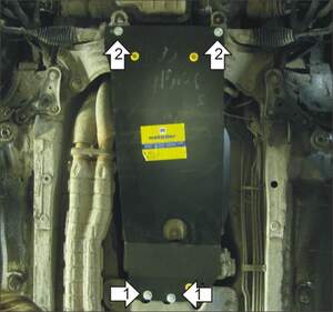 Защита MOTODOR КПП, разд.коробки Toyota Mark II  2000-2004 Седан