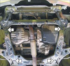 Защита MOTODOR двигателя, КПП Toyota Previa  2000-2006 Вэн