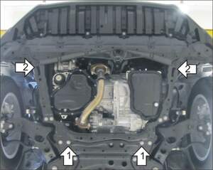 Защита MOTODOR двигателя, КПП Toyota RAV4 (2013-2019) Внедорожник