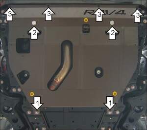 Защита MOTODOR двигателя, КПП Toyota Vanguard  2007-2013 Внедорожник