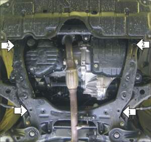 Защита MOTODOR двигателя, КПП, масляного фильтра Toyota Venza 2008-2012 Внедорожник