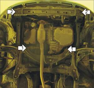 Защита MOTODOR двигателя, КПП Toyota Vitz  2005-2010 Хэтчбек