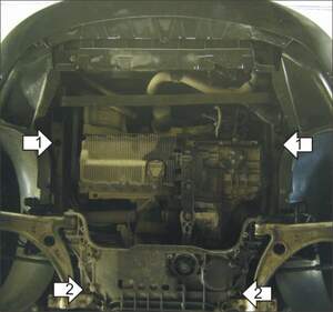 Защита MOTODOR двигателя, КПП Volkswagen Jetta VI 2010-2018 Седан