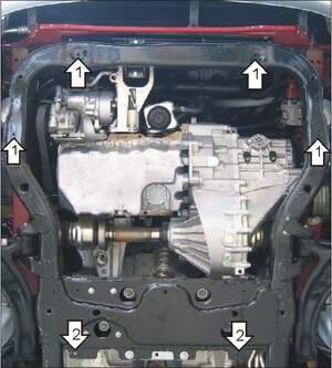 Защита MOTODOR двигателя, КПП Volkswagen Multivan T6 2015-2018 Вэн