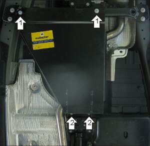Защита MOTODOR разд.коробки Volkswagen Touareg  2002-2010 Внедорожник