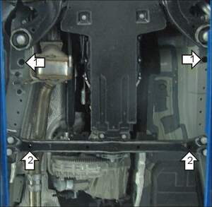 Защита MOTODOR КПП, разд.коробки Volkswagen Touareg  2002-2010 Внедорожник