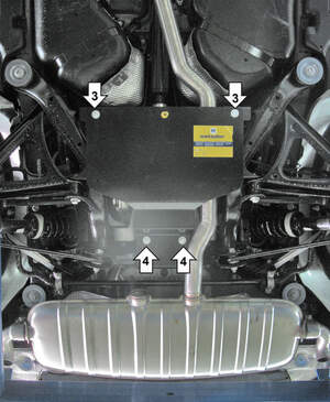 Защита MOTODOR заднего дифференциала Volkswagen Touareg  2010-2015 Внедорожник
