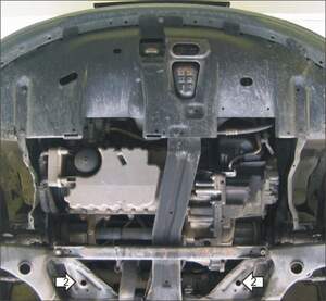 Усиленная защита картера двигателя, КПП (2 мм, сталь) для Volvo V40 универсал 1995-2004, Volvo S40 седан 1995-2003