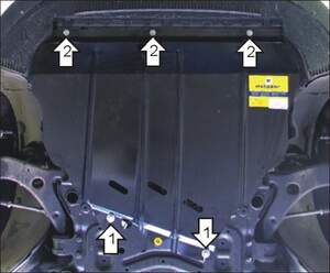Защита MOTODOR двигателя, КПП Volvo S40  2004-2012 Седан