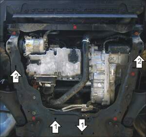 Защита MOTODOR двигателя, КПП Volvo S80  2006-2018 Седан