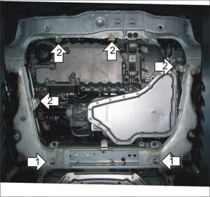 Защита MOTODOR двигателя, КПП Volvo S80  1998-2006 Седан