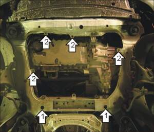 Защита MOTODOR двигателя, КПП Volvo XC70 Cross Country 1997-2007 универсал