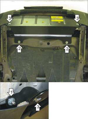 Защита MOTODOR радиатора Volvo XC90 2002-2015 универсал Защита MOTODOR радиатора Volvo XC90 2002-2015 универсал