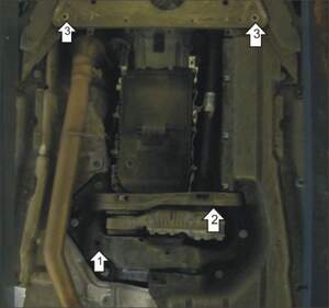 Защита MOTODOR КПП, разд.коробки BMW X5 (e70) 2010-2013 Внедорожник