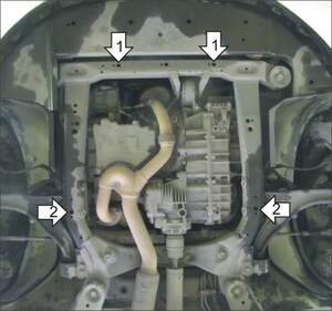 Защита MOTODOR двигателя, КПП Cadillac SRX 2009-2012 Внедорожник