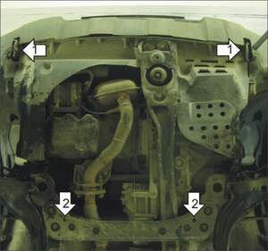 Защита MOTODOR двигателя, КПП Ford Escape 2001-2007 Внедорожник