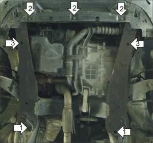 Защита MOTODOR двигателя, КПП Ford Mondeo III  2000-2007 Седан, универсал, Хэтчбек