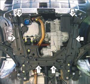 Защита MOTODOR двигателя, КПП Honda CR-V III 2006-2012 Внедорожник