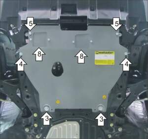 Защита MOTODOR двигателя, КПП Honda CR-V IV 2012- Внедорожник