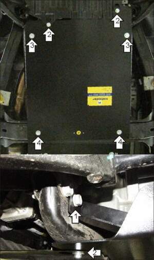 Защита MOTODOR КПП Hummer H3 2005- Внедорожник