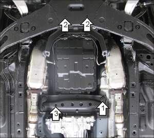 Защита MOTODOR КПП Infiniti FX 30D 2012-2014 Внедорожник