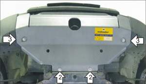 Защита MOTODOR радиатора, рулевых тяг Land Rover Discovery III  2008-2009 Внедорожник
