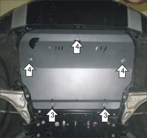 Защита MOTODOR двигателя, КПП LAND ROVER R.R. Evoque I (2011-2018) Внедорожник