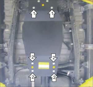 Защита MOTODOR разд.коробки Mitsubishi L 200  2006-2015 Пикап