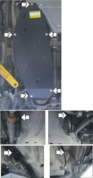 Защита MOTODOR бензобака Mitsubishi Pajero IV  2006-2018 Внедорожник