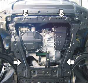 Защита MOTODOR двигателя, КПП Nissan X-Trail Т31 2007-2015 Внедорожник