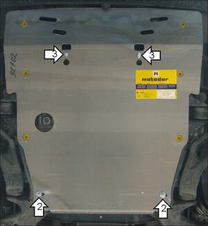 Защита MOTODOR двигателя Porsche Cayenne  2002-2007 Внедорожник