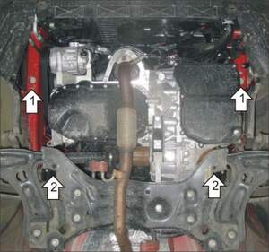 Защита MOTODOR двигателя, КПП Skoda Fabia 2007-2014 универсал, Хэтчбек