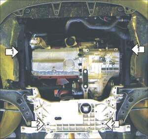Защита MOTODOR двигателя, КПП Skoda Superb  2008-2013 Хэтчбек, универсал