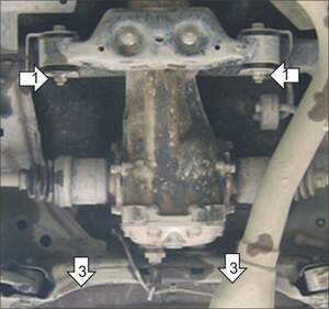 Защита MOTODOR заднего дифференциала Subaru Forester  2008-2013 Внедорожник