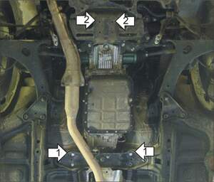 Защита MOTODOR КПП Subaru Forester  2008-2013 Внедорожник