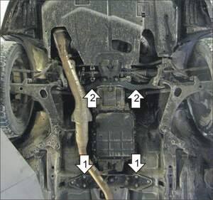 Защита MOTODOR КПП Subaru Impreza, Impreza Wrx 2007-2011 Седан, Хэтчбек