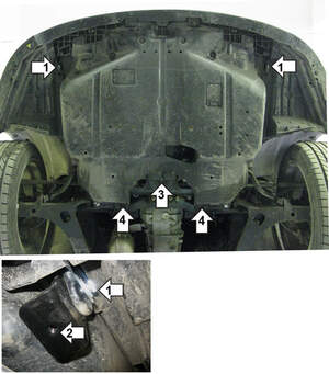 Защита MOTODOR двигателя Subaru Impreza Wrx 2007-2011 Хэтчбек