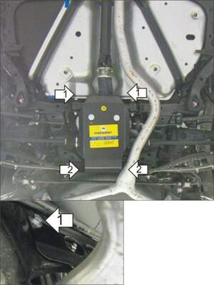 Защита MOTODOR заднего дифференциала Subaru Outback  2009-2015 универсал