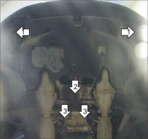 Защита MOTODOR двигателя, КПП Subaru Tribeca  2005-2014 Внедорожник