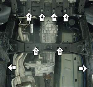 Защита MOTODOR КПП, разд.коробки Volkswagen Amarok 2010- Пикап