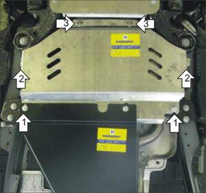 Защита MOTODOR КПП Volkswagen Touareg  2002-2010 Внедорожник