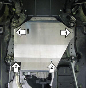 Защита MOTODOR КПП, разд.коробки Volkswagen Touareg  2002-2010 Внедорожник