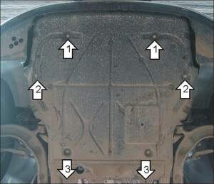 Защита MOTODOR двигателя, КПП Volkswagen Transporter/Caravelle T5 2003-2009 фургон, Автобус Защита MOTODOR двигателя, КПП Volkswagen Transporter/Caravelle T5 2003-2009 фургон, Автобус